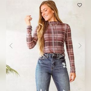 Mock neck mesh long sleeve by willow & root from buckle